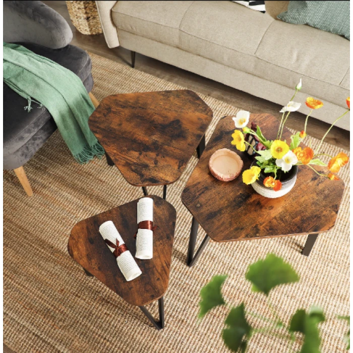 Комплект журнальних столиків Leobert Kombo 3 шт в стилі Loft