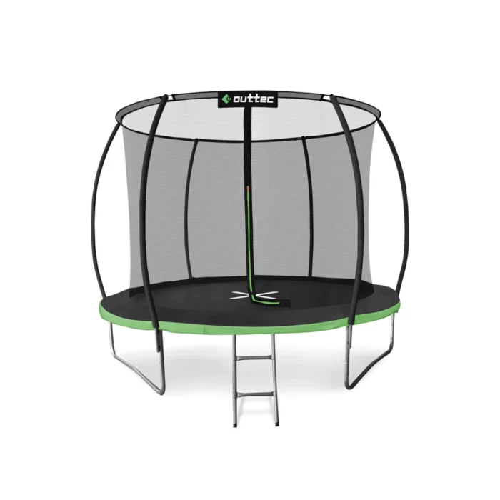 Батут Outtec Premium 8ft (252см) чорно-зелений з внутрішньою сіткою