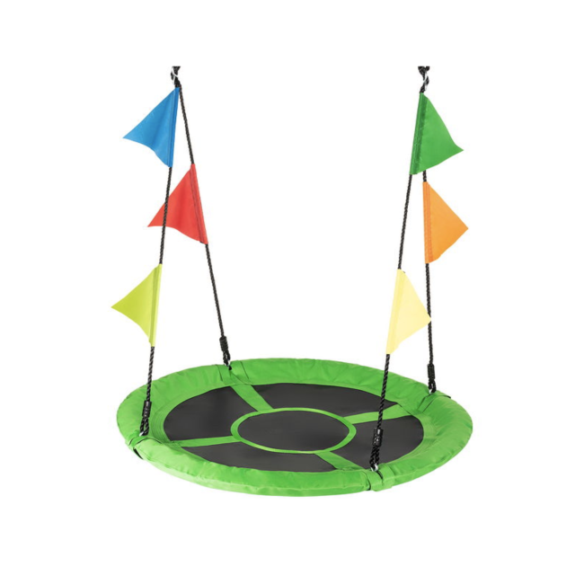 Садовые качели - гнездо Outtec XXL с флажками зеленый