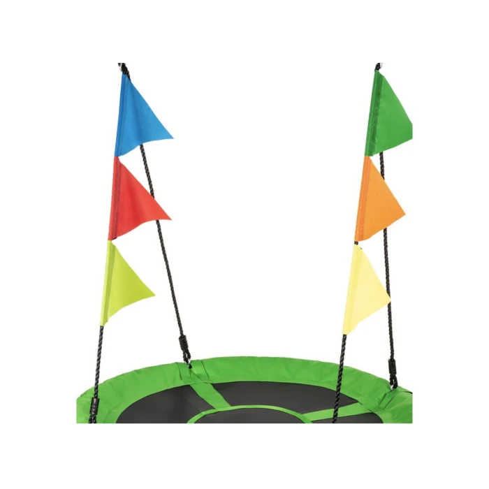 Садова гойдалка - гніздо Outtec XXL з прапорцями зелений