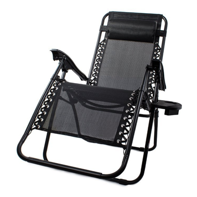 Шезлонг лежак Outtec Zero Gravity раскладной серый