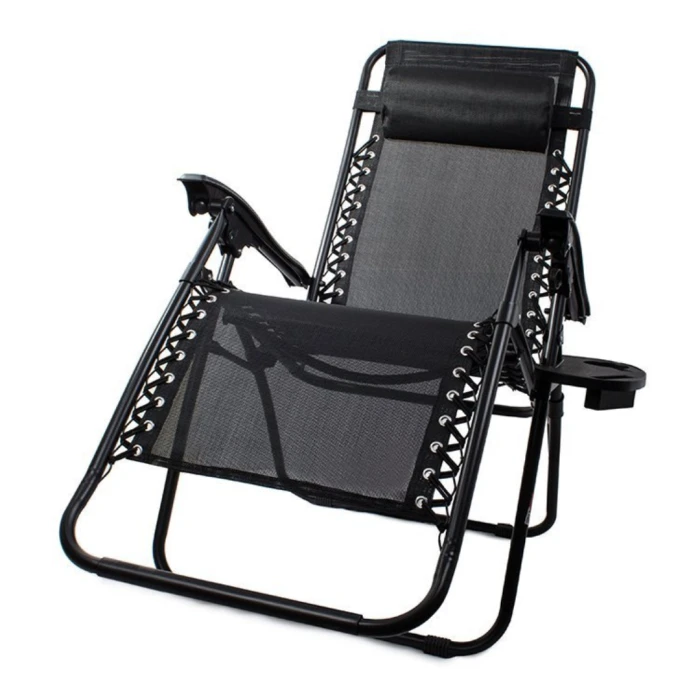 Шезлонг лежак Outtec Zero Gravity раскладной серый