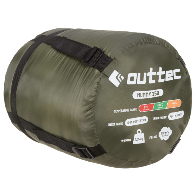 Спальный мешок кокон Outtec Mummy демисезон хаки