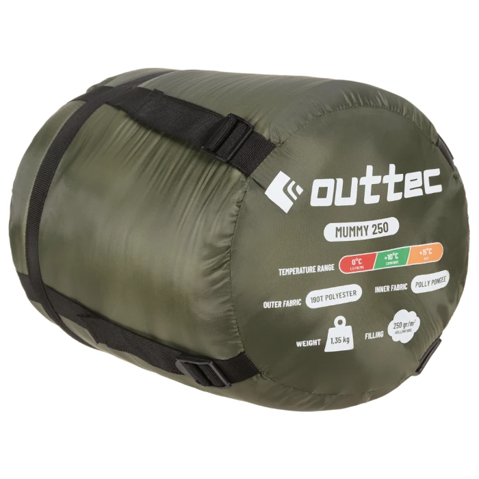 Спальний мішок кокон Outtec Mummy демісезон хакі