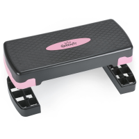 Степь-платформа Queenfit 2-х уровневая черно-розовая