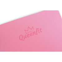 Коврик (мат) для фитнеса и йоги Queenfit Premium TPE 0,6см розово-фиолетовый