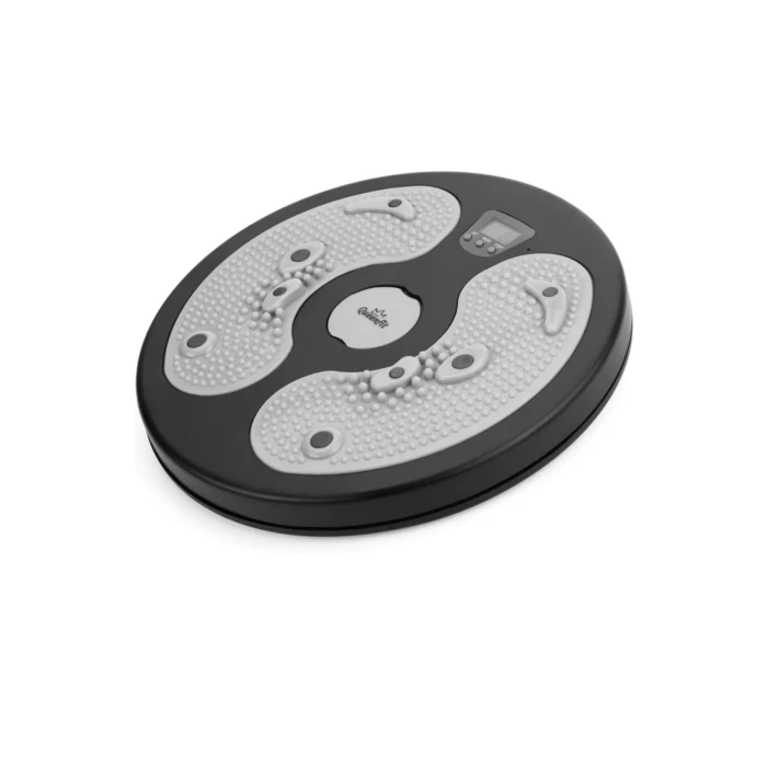 Диск здоров'я Queenfit масажний з магнітами і лічильником чорно-сірий