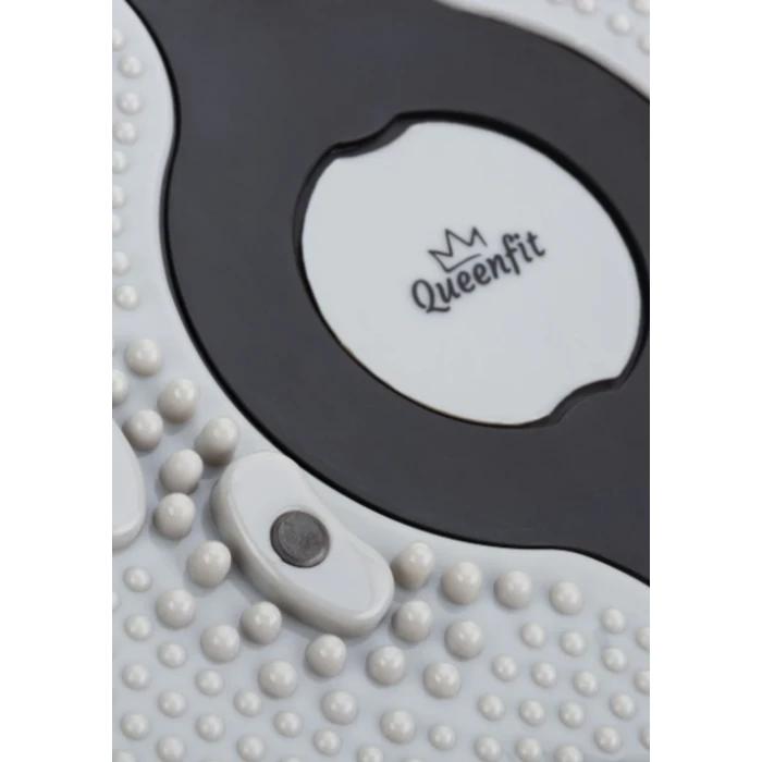 Диск здоров'я Queenfit масажний з магнітами і лічильником чорно-сірий