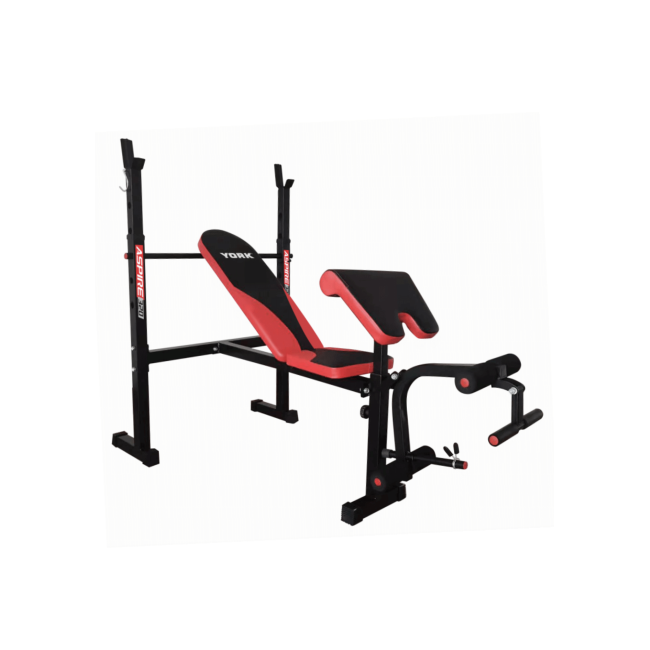 Скамейка для жима York Fitness ASPIRE 320 с стойкой для штанги и партой Скотта