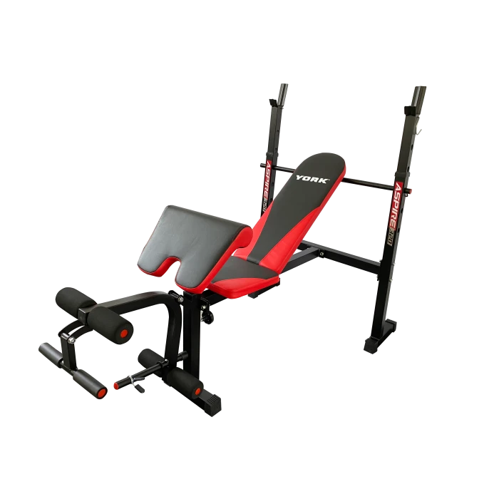Лавка для жиму York Fitness ASPIRE 320 з стійкою для штанги та партою Скотта