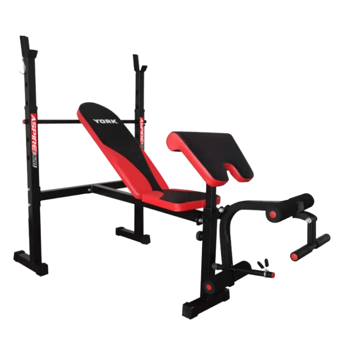Лавка для жиму York Fitness ASPIRE 320 з стійкою для штанги та партою Скотта