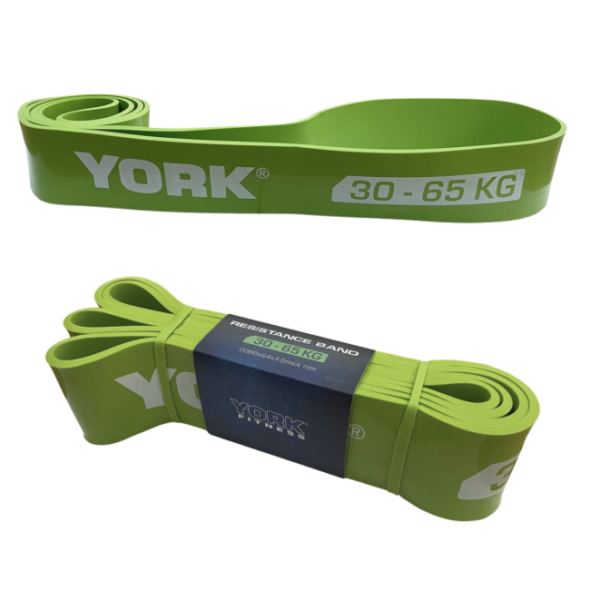 Резинка для фітнесу York 30-65кг - 2080x65x4,5 мм, салатовий