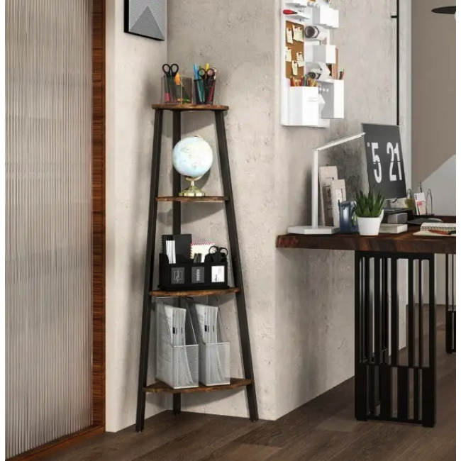 Этажерка Costway Leo угловая в стиле Loft