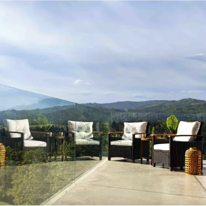 Комплект садових меблів Di Volio Arde коричневий/кремовий