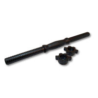 Гриф гантельний Trex Sport TX 42см (25мм) з пласт. гайками чорний