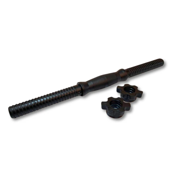 Гриф гантельний Trex Sport TX 42см (25мм) з пласт. гайками чорний