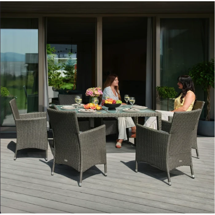 Садовая мебель Di Volio VERONA 6+1 серый/серый