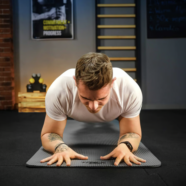 Коврик для йоги Trex Sport TX-018NGM NBR 1см 180х60 серый