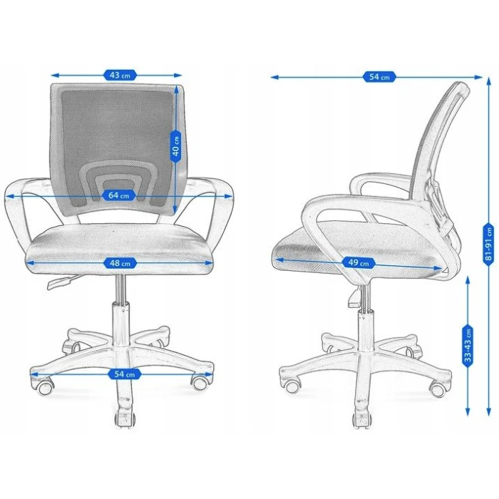 Офісне крісло Smart Jumi блакитний