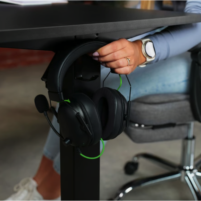 Компьютерный угловой стол Di Volio Montaro с регулируемой высотой черный