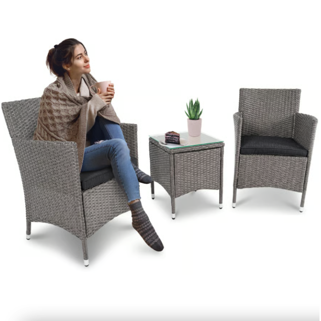 Комплект садовой мебели мебель Di Volio Siena серый/графитовый