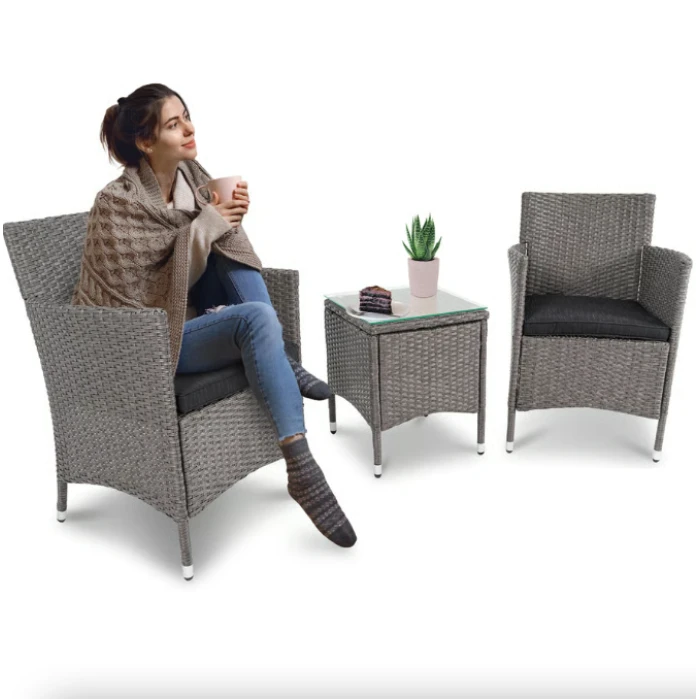 Комплект садових меблів меблі Di Volio Siena сірий/графітовий