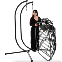 Подвесное кресло-кокон Di Volio Rona двухместное графитовое