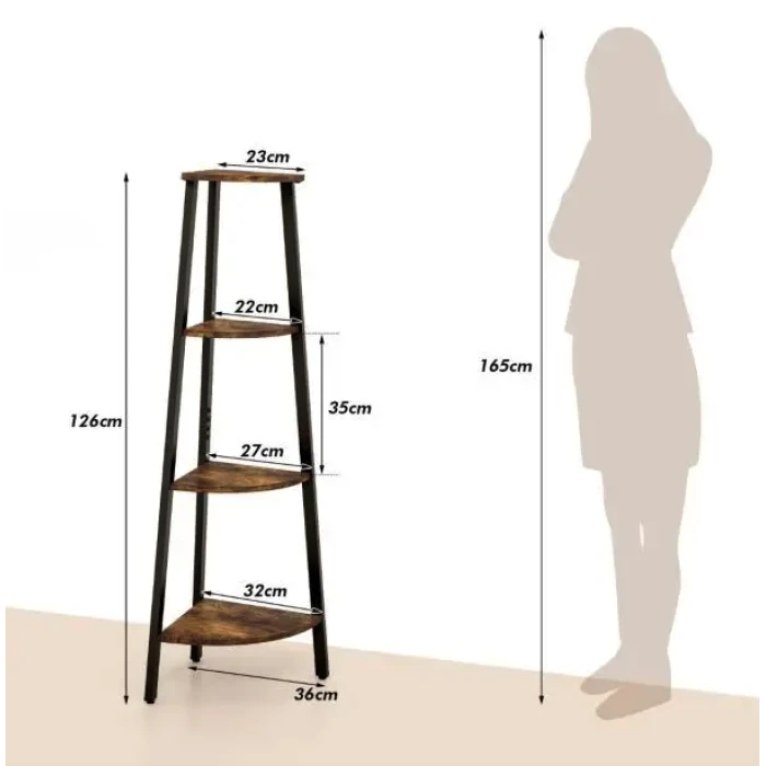 Этажерка Costway Leo угловая в стиле Loft