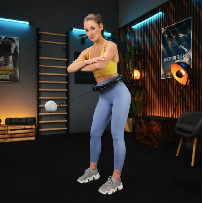 Хулахуп Trex Sport TX-010CHH массажный с утяжелителем черный