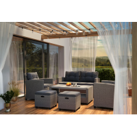 Набір садових меблів Di Volio Firenze сірий/графітовий