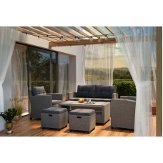 Набір садових меблів Di Volio Firenze сірий/графітовий