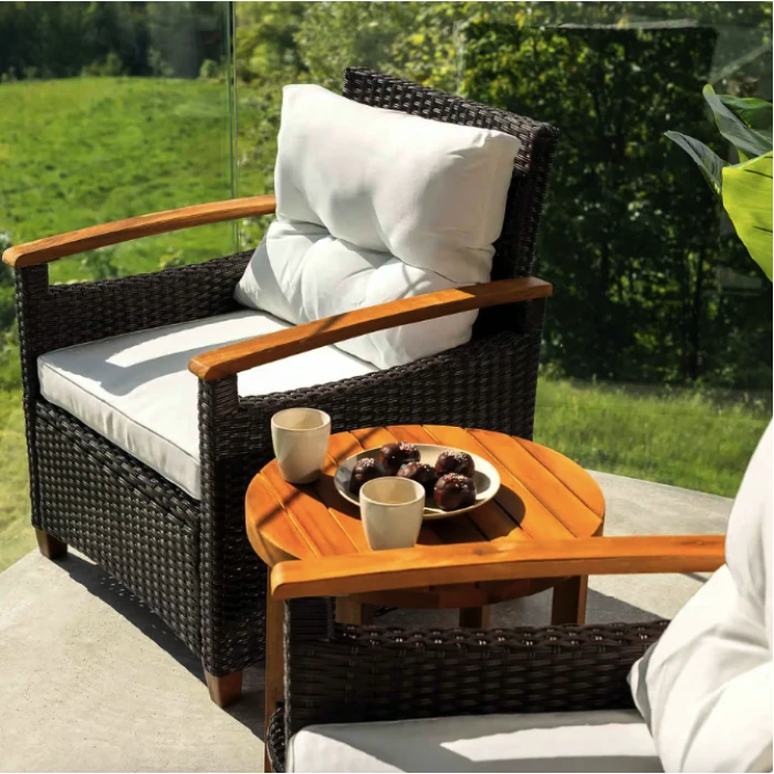 Комплект садових меблів Di Volio Arde коричневий/кремовий