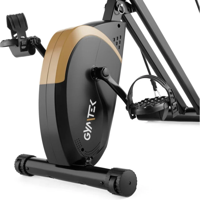 Велотренажер Gymtek FX800 магнітний складний з еспандерами золотий