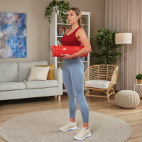 Роллер массажер (валик, ролик) Hop-Sport EVA 45см красный