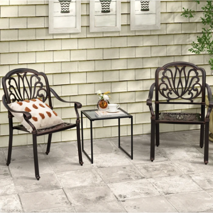 Садовый стол Costway Trotten с металлическим каркасом