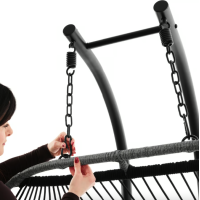 Подвесное кресло-кокон Di Volio Rona двухместное графитовое