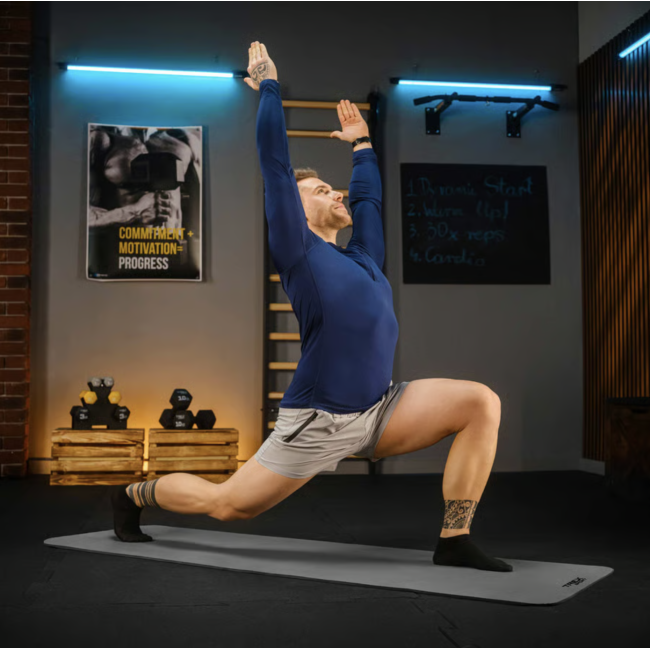 Коврик для йоги Trex Sport TX-018NGM NBR 1см 180х60 серый