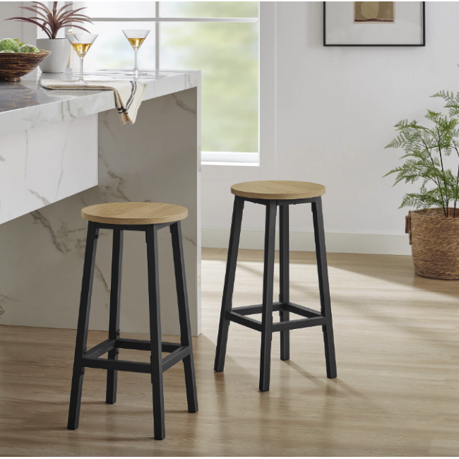 Барный стул Leobert Halmar 2 штуки в стиле Loft натуральный