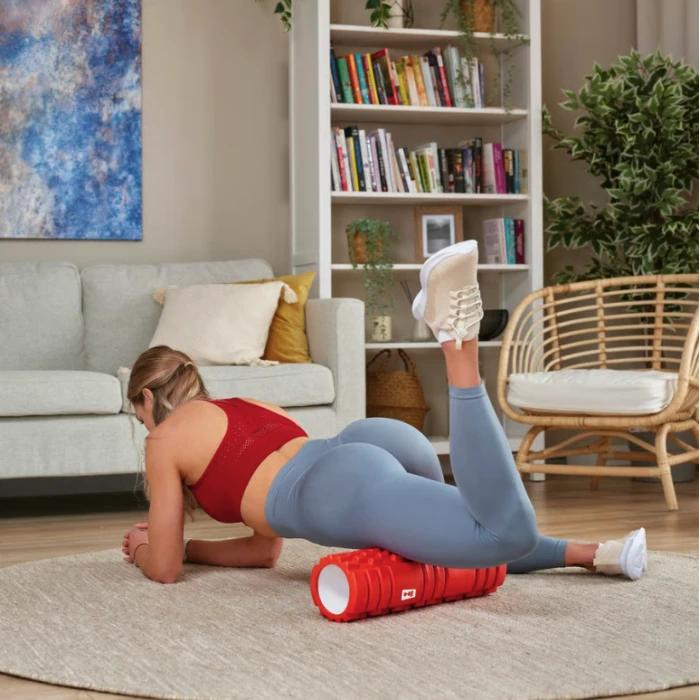 Роллер масажер (валик, ролик) Hop-Sport EVA 45см червоний