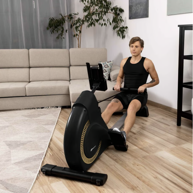 Гребний тренажер Hop-Sport HS-095R Spike золотий