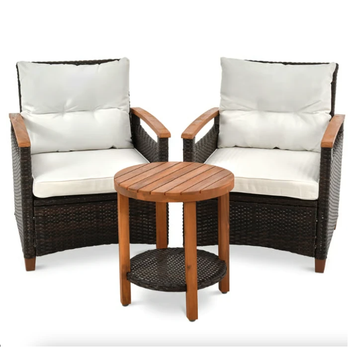 Комплект садових меблів Di Volio Arde коричневий/кремовий