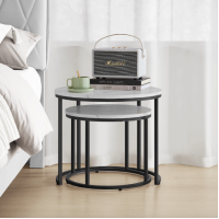 Комплект журнальних столиків Leobert Oreo круглі мармуровий