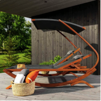 Садовый шезлонг Di Volio Pionza двухместный серый