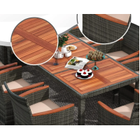 Комплект садовой мебели Costway Viccos 8+1 Серый/бежевый