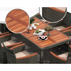 Комплект садових меблів Costway Viccos 8+1 Сірий/бежевий