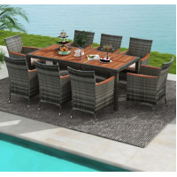 Комплект садовой мебели Costway Viccos 8+1 Серый/бежевый