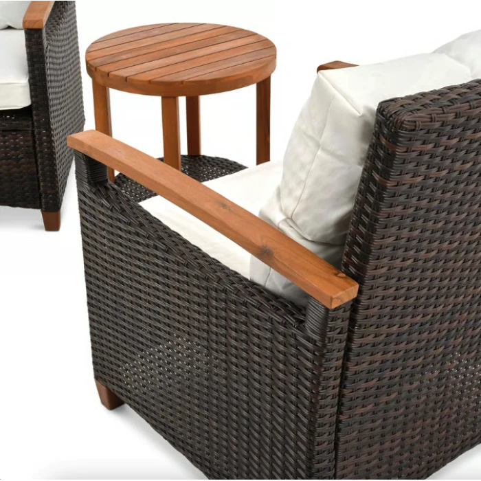 Комплект садових меблів Di Volio Arde коричневий/кремовий