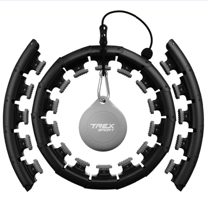 Хулахуп Trex Sport TX-010CHH массажный с утяжелителем черный