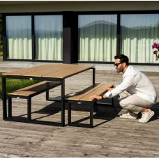 Садовая скамейка (на кладбище) Di Volio Pisa 160см 2 штуки бежевый