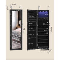 Зеркало-шкаф Leobert Kors с подсветкой в стиле Loft черный